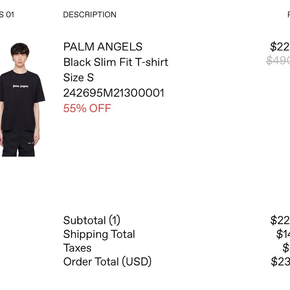 Palm Angels Black Graphic T-shirt